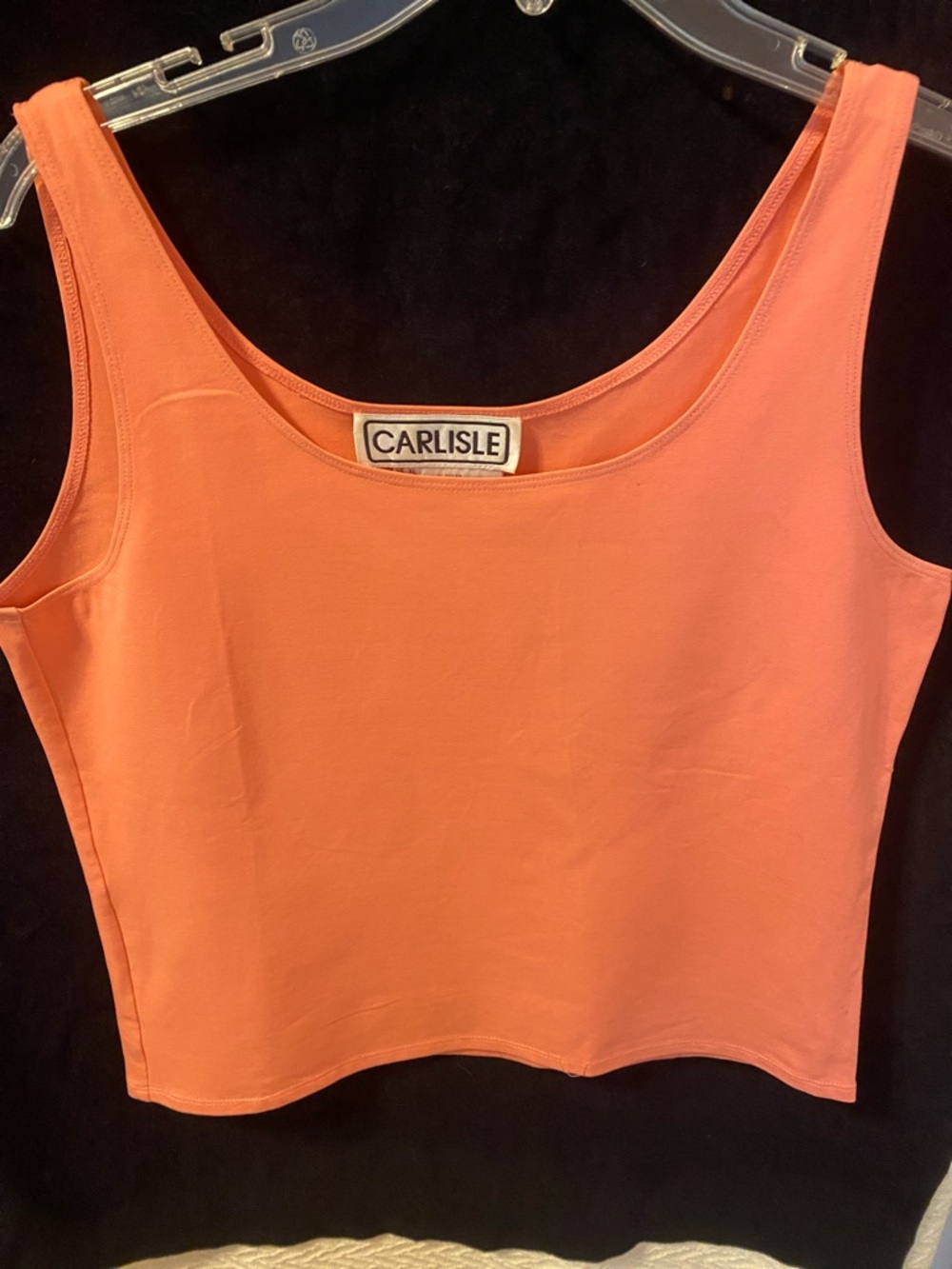 Carlisle Coral-Orange Scoop Neck Tank